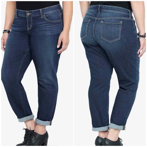 torrid Denim - Torrid Premium Boyfriend Jeans Raw Hem Medium Wash Women's Size 18 H13083